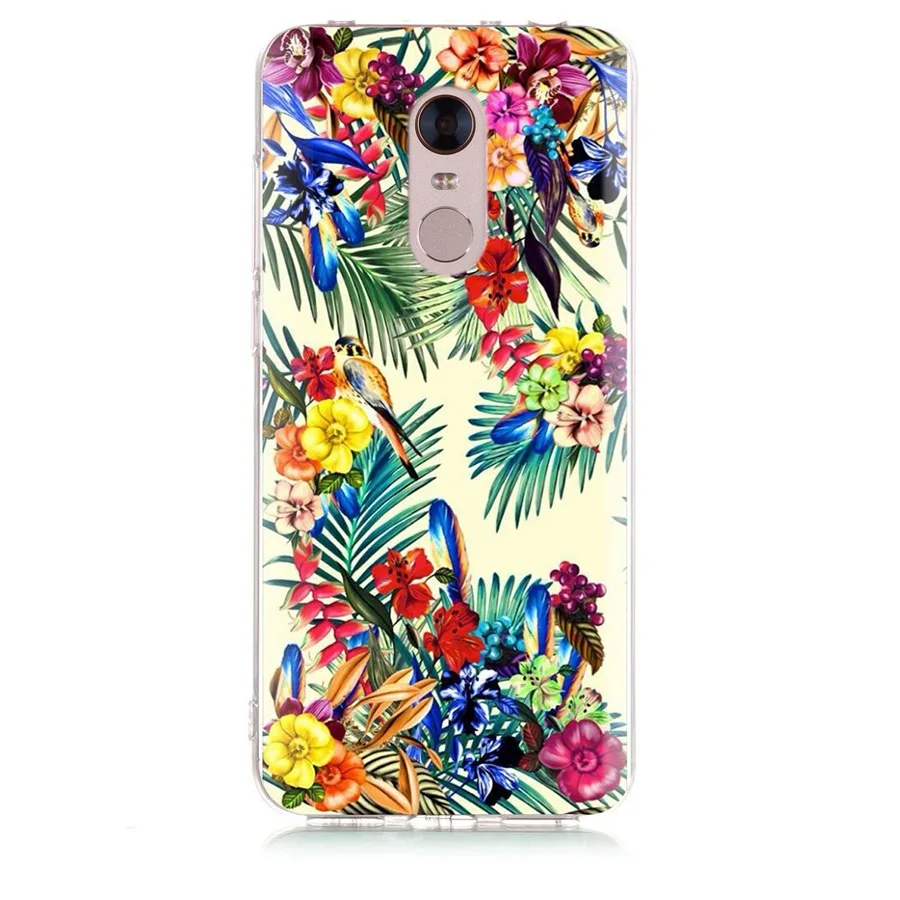Чехол для Xiaomi Redmi 4x Note 3 mi A1 4 Pro 4A Примечание 5 6 6pro Red 5A 6A Мягкий ТПУ чехол с