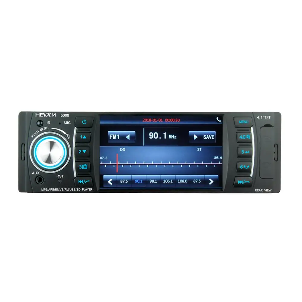 Автомобильный видеоплеер 4 1 "TFT ЖК экран MP4 MP5 Bluetooth стерео радио FM SD / MMC USB без