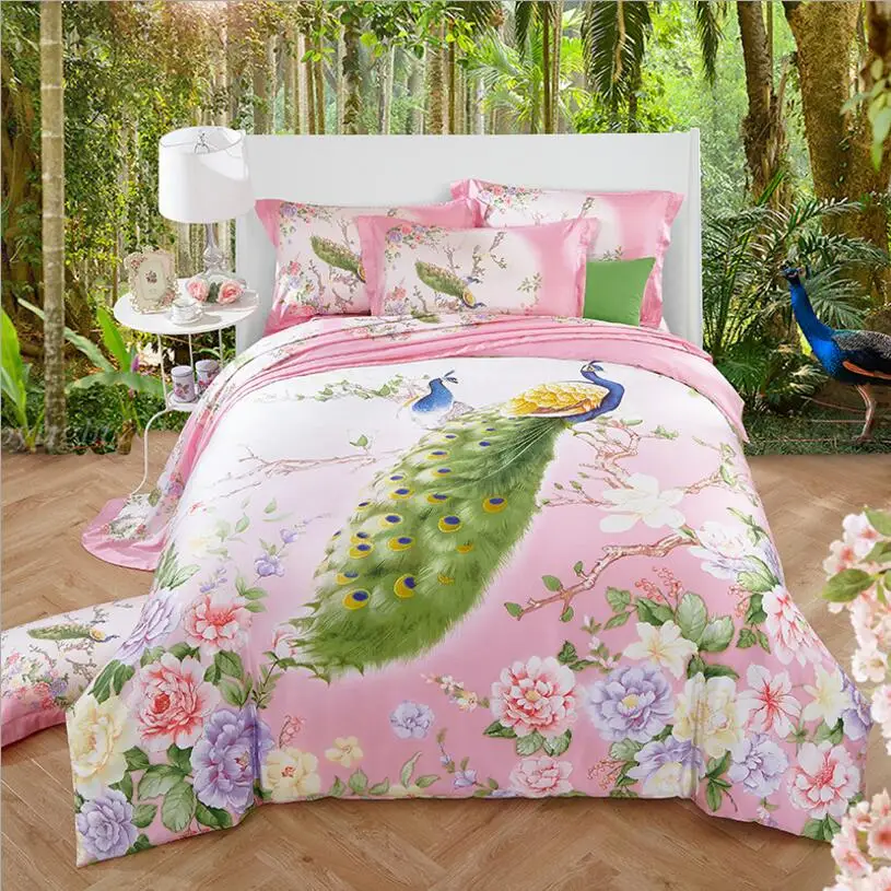 Супер мягкий набор шелковых постельных принадлежностей из тенселя Королевский