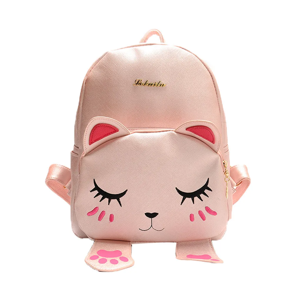 Кошка мешок студенты девушки Back Pack школьные рюкзаки Смешные плеча Дорожная сумка