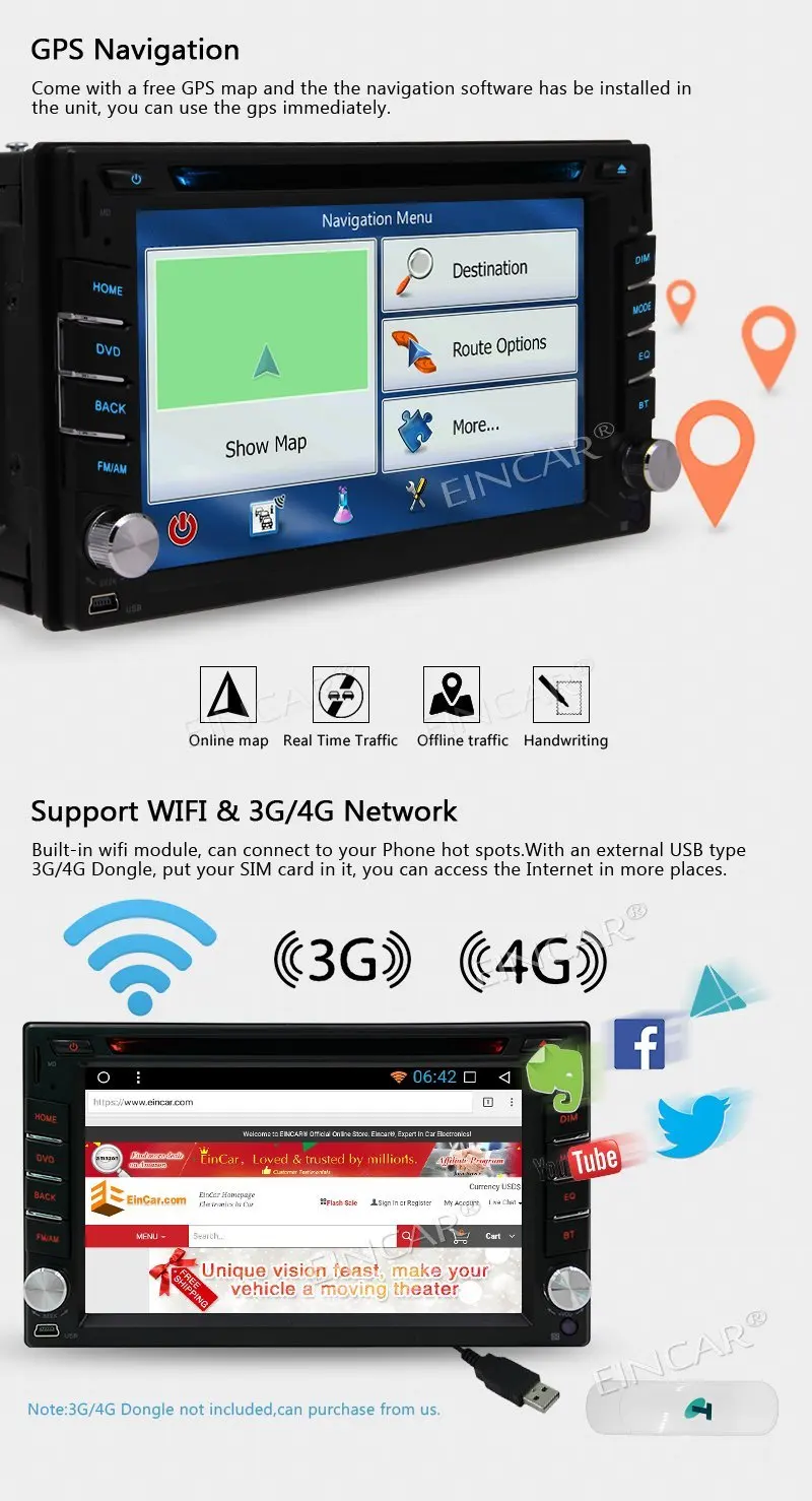 Wifi Android 7 1 автомобильный DVD CD плеер 2Din стерео навигатор Поддержка Bluetooth OBD DBA