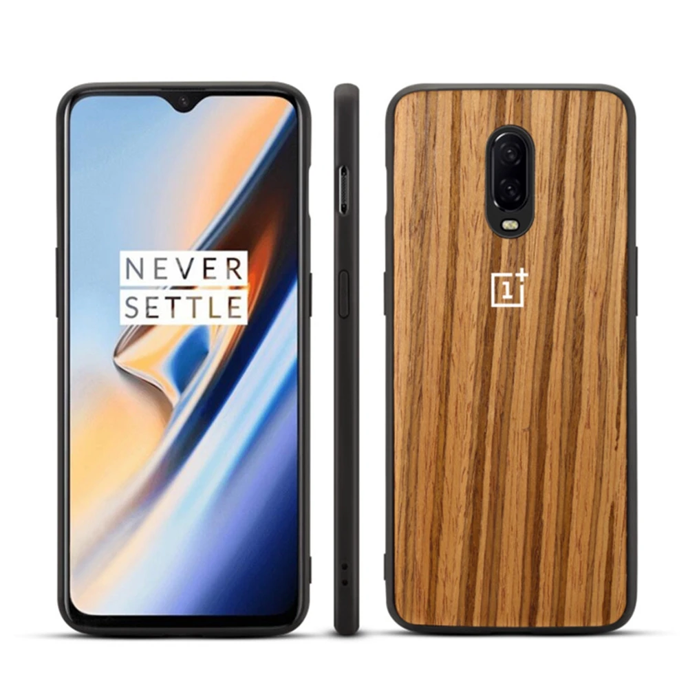 Противоударный чехол One Plus 6 6T 7 7T 8Pro9 Nord из углеродного волокна нейлона дерева