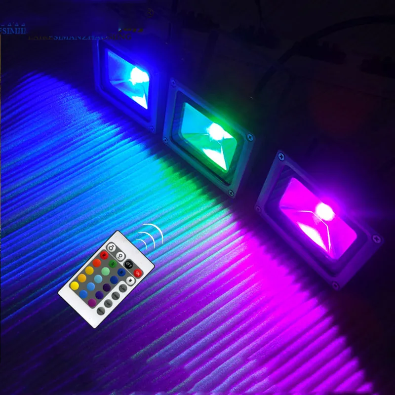 110 В 220 в 240 10 Вт 20 30 50 RGB Светодиодный прожектор светильник щение отражающая лампа