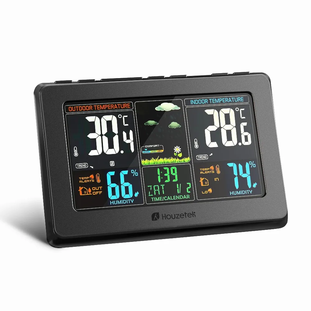 Беспроводные Часы Метеостанция Цифровой термометр гигрометр электронный