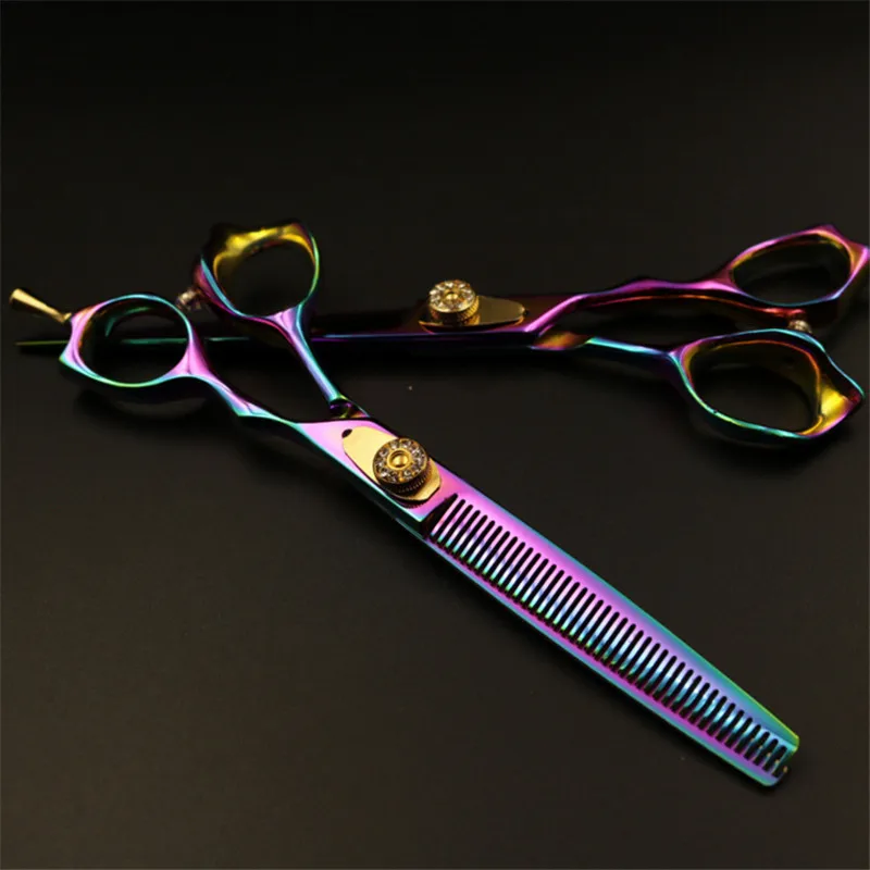 Ножницы для стрижки домашних животных 7 дюймов фиолетовый дракон|hair scissors|purple