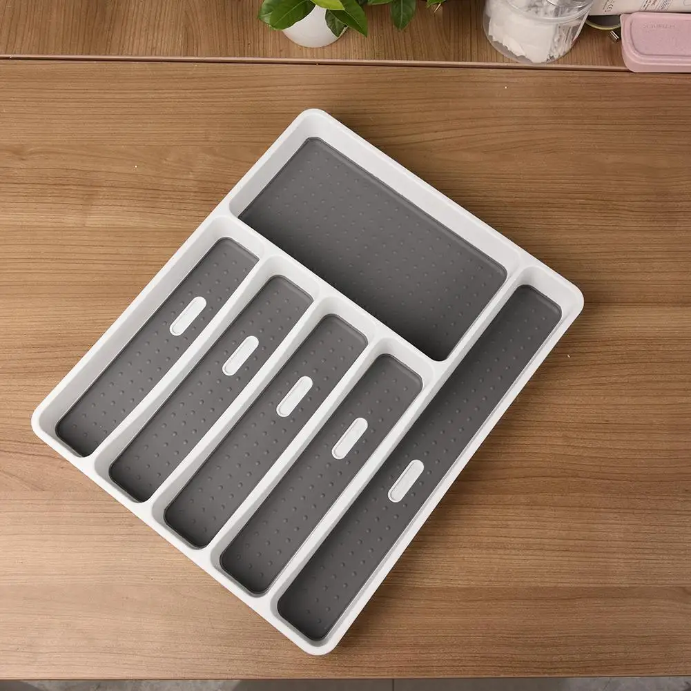 6 Compartments Kitchen Drawer Organizer Storage Cutlery Tray For Drawers Divider Durable Utensil Multi Partition Safe | Дом и сад