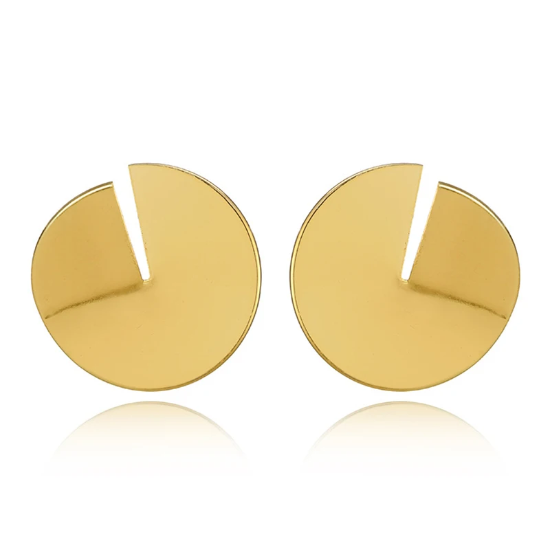 SRCOI женские круглые серьги золотого цвета с металлической монеткой винтажные