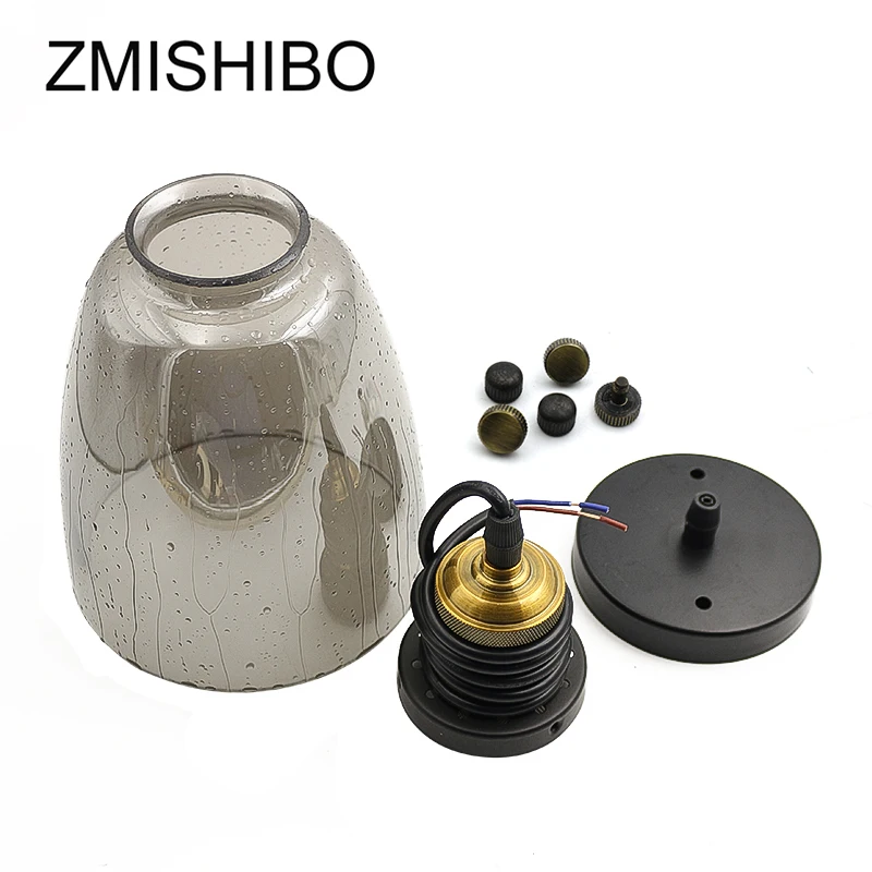 ZMISHIBO Nordic E27 110 В 220 в Подвесная лампа креативный серый эффект дождя стеклянные
