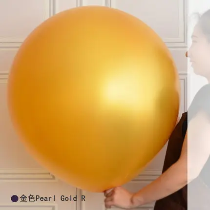 gold 12 шт./лот, круглые шары, 36 дюймов, 90 см, большие шары, латексные, для дня рождения, вечеринки, для детского душа, Свадебный декор, надувные гелиевый воздух, шары - Цвет: gold