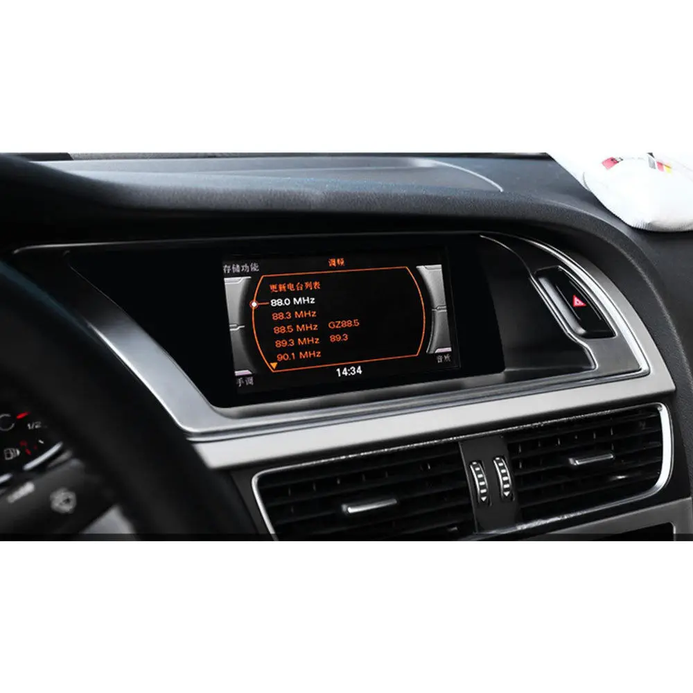 Для Audi A4 B8 A5 2013- Автомобильная консоль Предупреждение светильник Панель накладка Стикеры Нержавеющая сталь стайлинга автомобилей