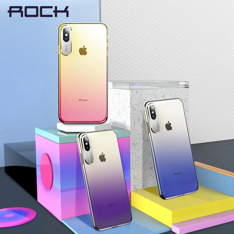For iPhone X Case ROCK Luxury Business Style Metal Phone Camera Protection Transparent 2018 5.8 6.1 6.5 Inch |
