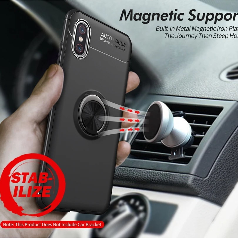 For VIVO X23 / VIVOX23 6.41&quot Magnetic Car Holder Case 360 Rotating Finger Ring Phone Cover Capa |