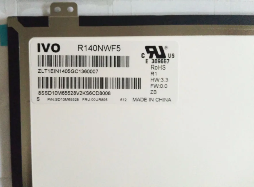 R140NWF5 R1 для Lenovo FRU:00UR895 P/N:SD10M65528 IVO ЖК-дисплей с цифровым преобразователем