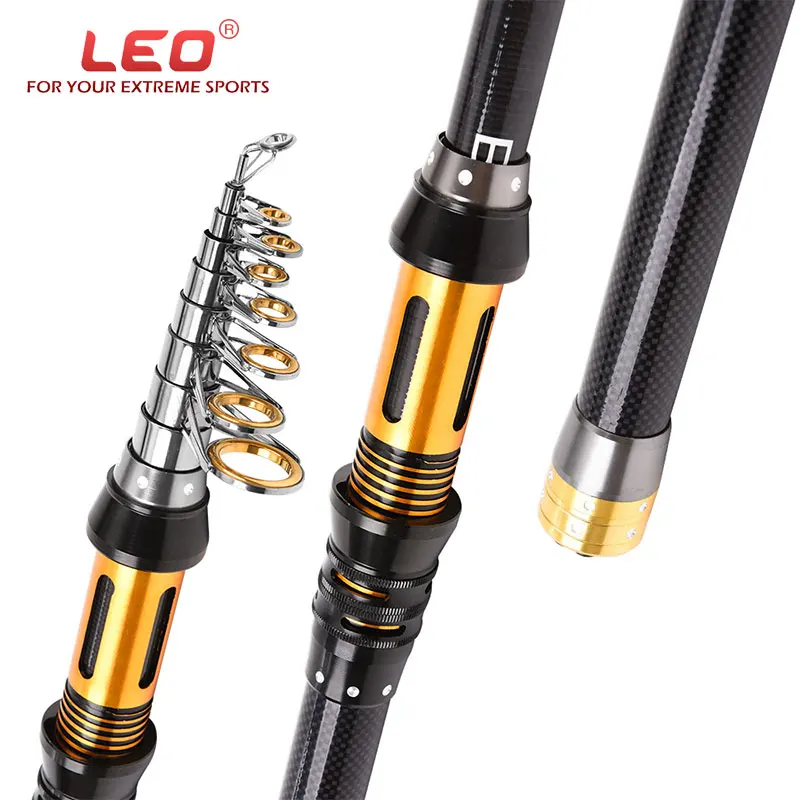 Портативное телескопическое удилище для рыбной ловли спиннингом 1,5-3 м, жесткое ультралегкое углеродное удилище с керамическими направляющими кольцами для дальнего заброса.