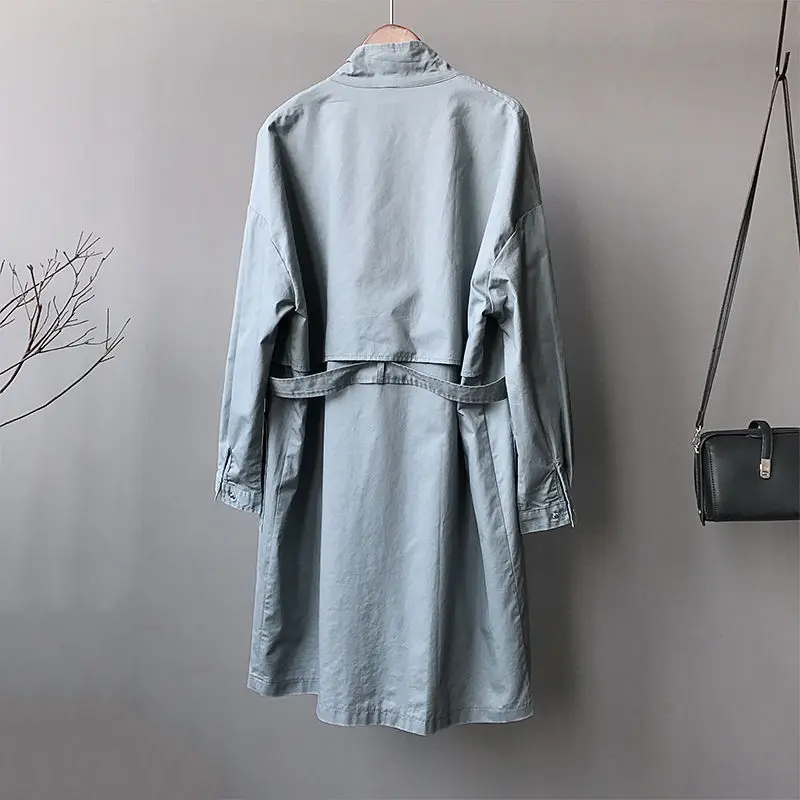 Длинное женское пальто весеннее BF Стильное повседневное для женщин манто