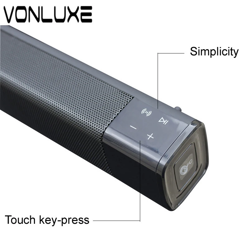 Большой Мощность 20 Вт Портативный Беспроводной Bluetooth Динамик Саундбар Super Bass