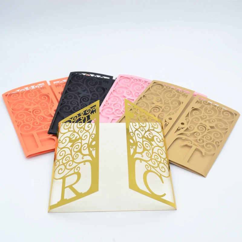 MR049 wedding card invitation tree laser cut party birthday decoration invitations in paper crafts | Дом и сад