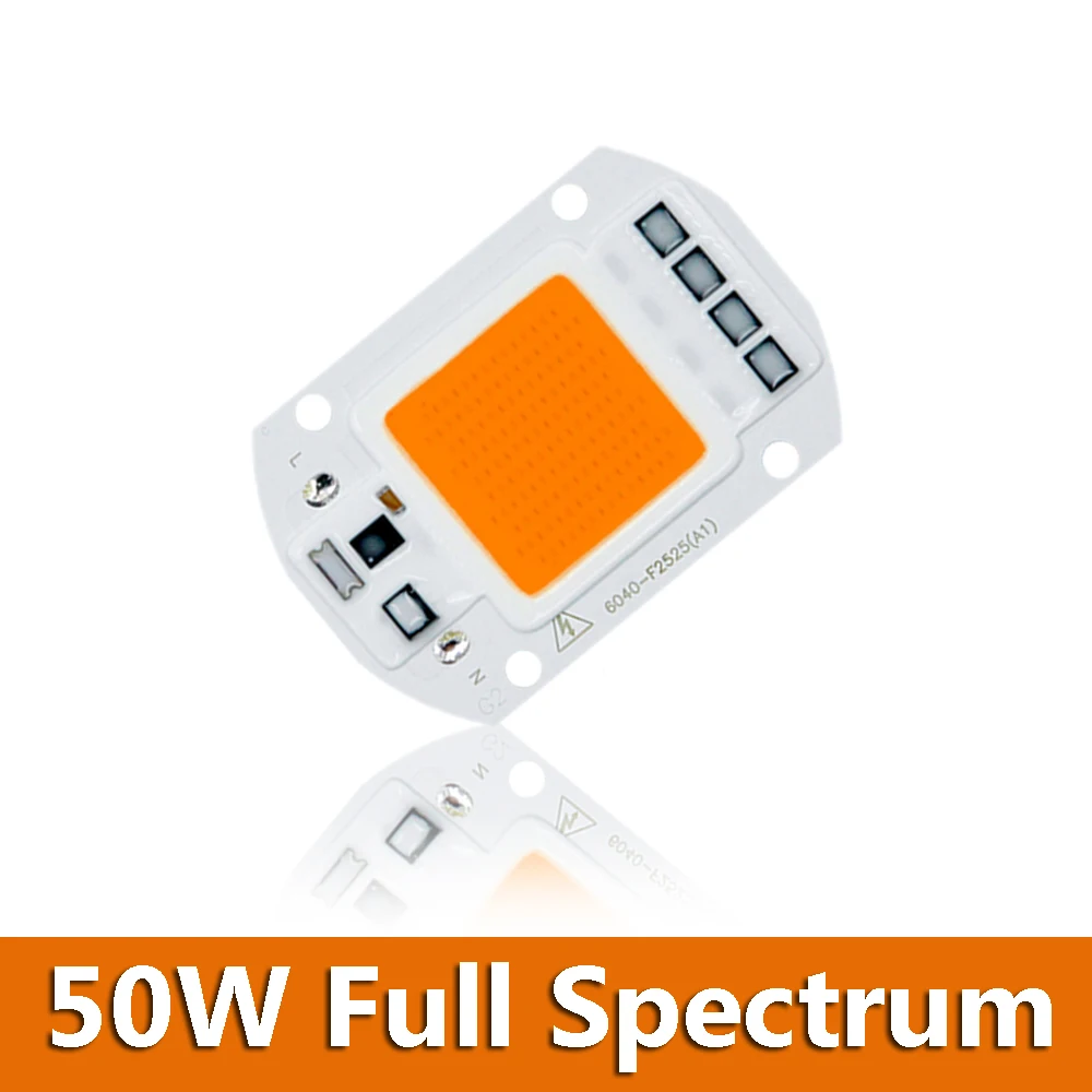 1 шт. светодиодная лампа полного спектра для выращивания растений 50 Вт 220 В|led full