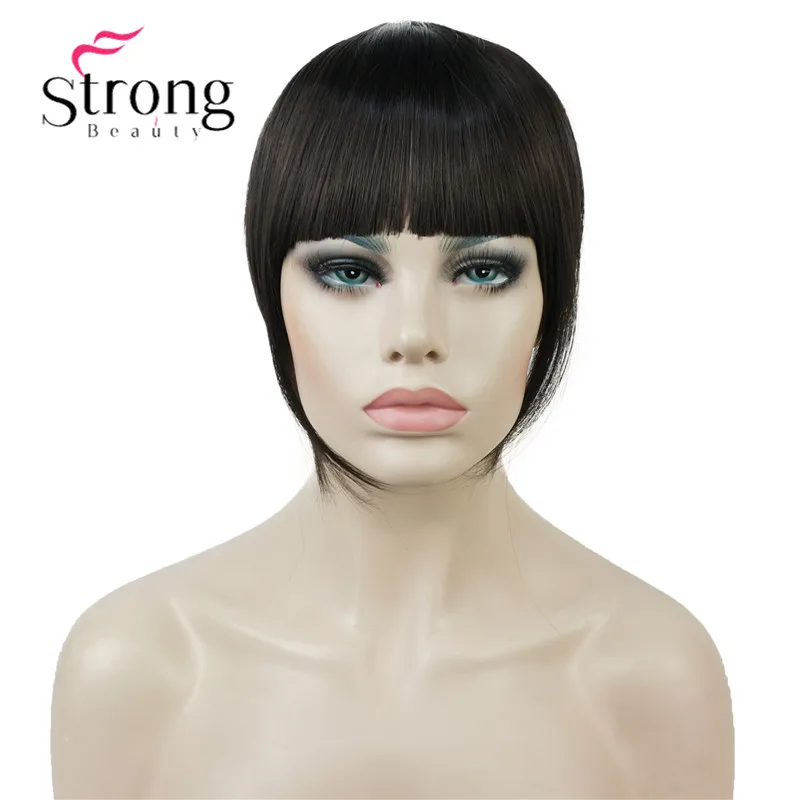 StrongBeauty, синтетические волосы, тонкие, аккуратные, воздушные челки, на заколках, с бахромой, передние волосы, Висячие челки, волосы для наращивания, шт., цвет на выбор