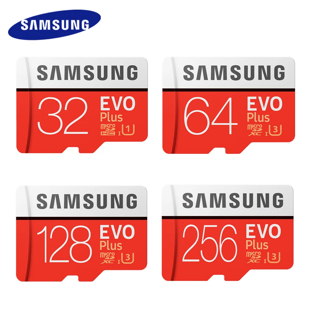 Карта памяти SAMSUNG Micro SD 256 ГБ 32 64 Гб 128 U3 U1 4K SDHC SDXC класс EVO + 10 C10 UHS TF карты транс флэш