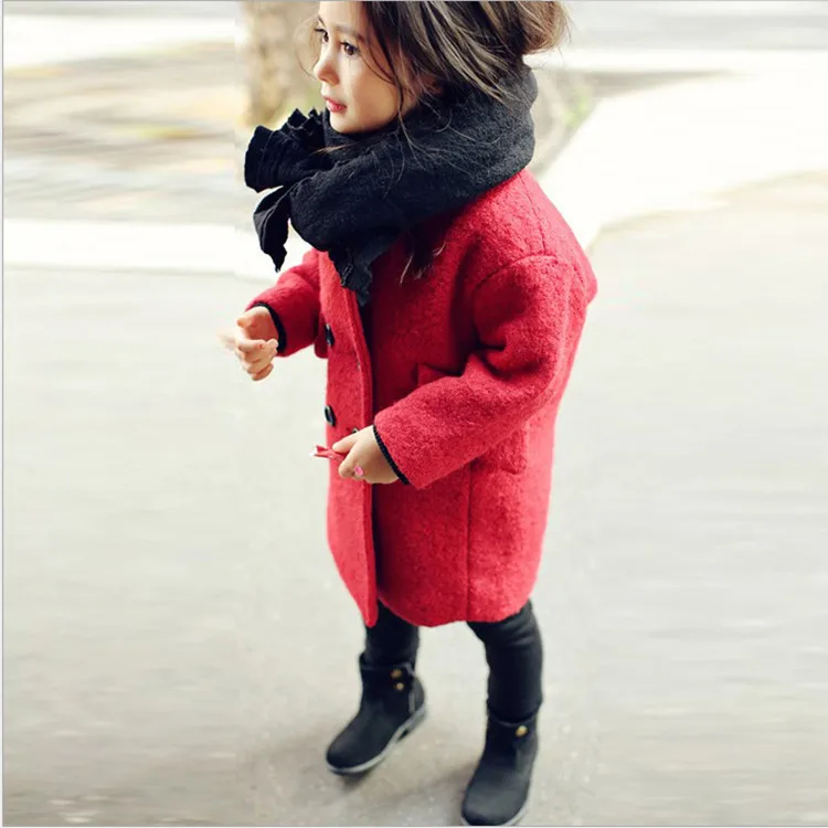 Детское зимнее пальто для девочек длинные куртки в Корейском стиле Детские