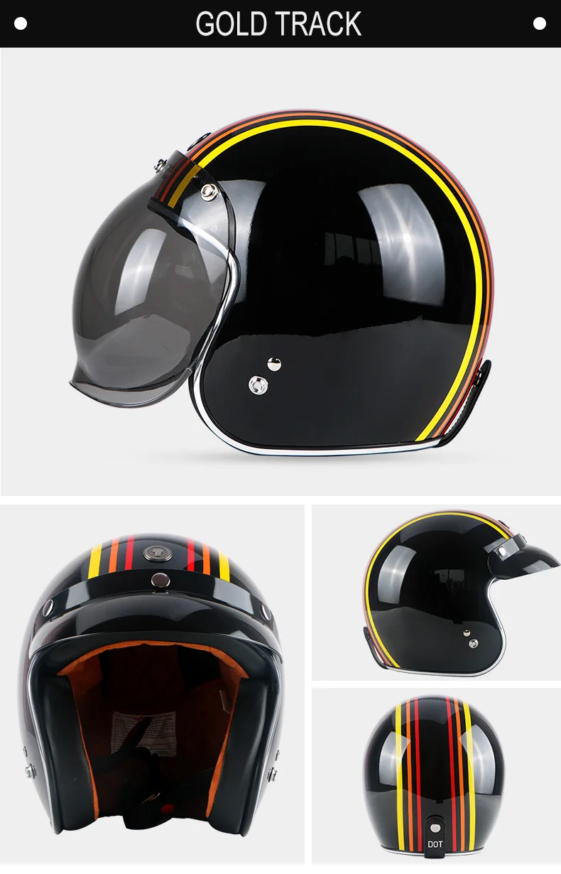 TORC moto rcycle шлем винтажный с открытым лицом пузырьковый козырек moto rbike moto cross jet Ретро шлем capacete DOT T50 moto шлем