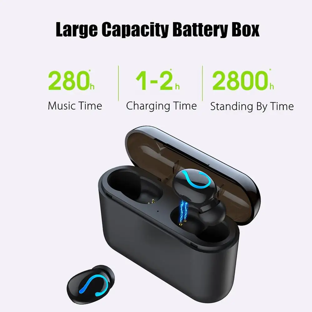 TWS беспроводные наушники Bluetooth 5 0 IPX5 гарнитура 5D стерео спортивные PK HBQ|Наушники и