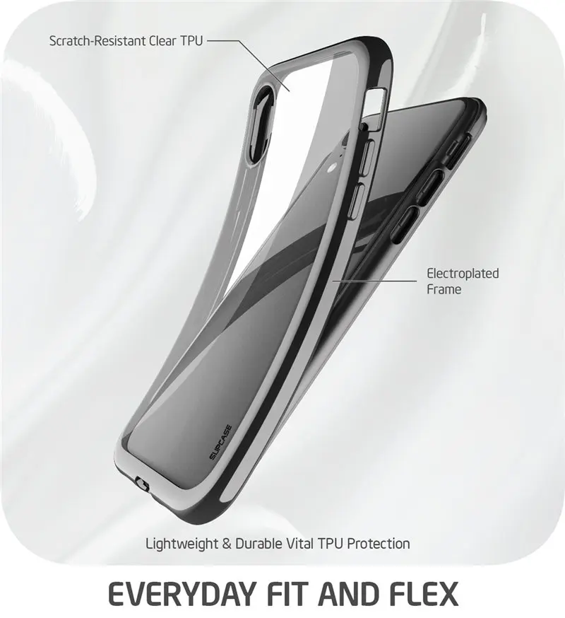 Защитный чехол для iPhone XR 6 1-дюймовый с полным покрытием UB блестящий тонкий