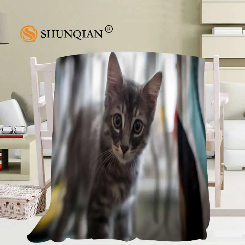 Economici Personalizzato Animali Gatti Carino Coperta Manta Falafel Coperta Divano/Letto/Da Viaggio Aereo Plaid Set Di Biancheria Da Letto 56x80 Pollici 50X60inch 40X50inch