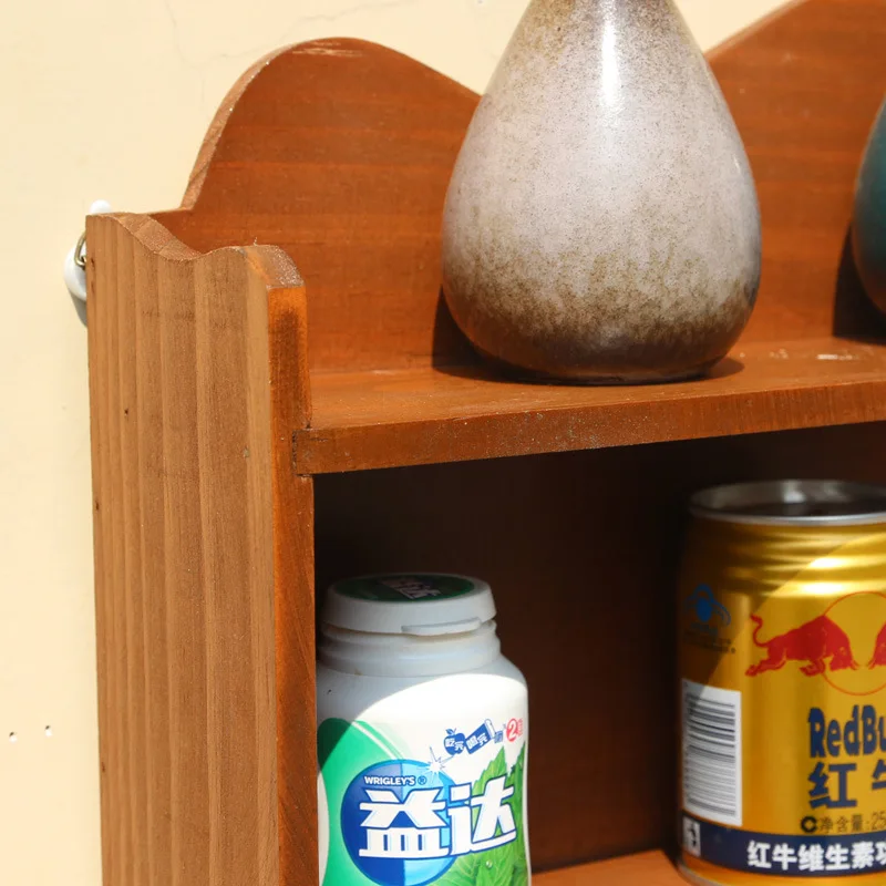 2017 Ретро деревянная полка для хранения вещей настенные подвесные крючки