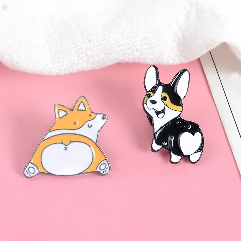 Оригинальная брошь для собак MuHan Corgi женская заколка воротника и шапки мужской