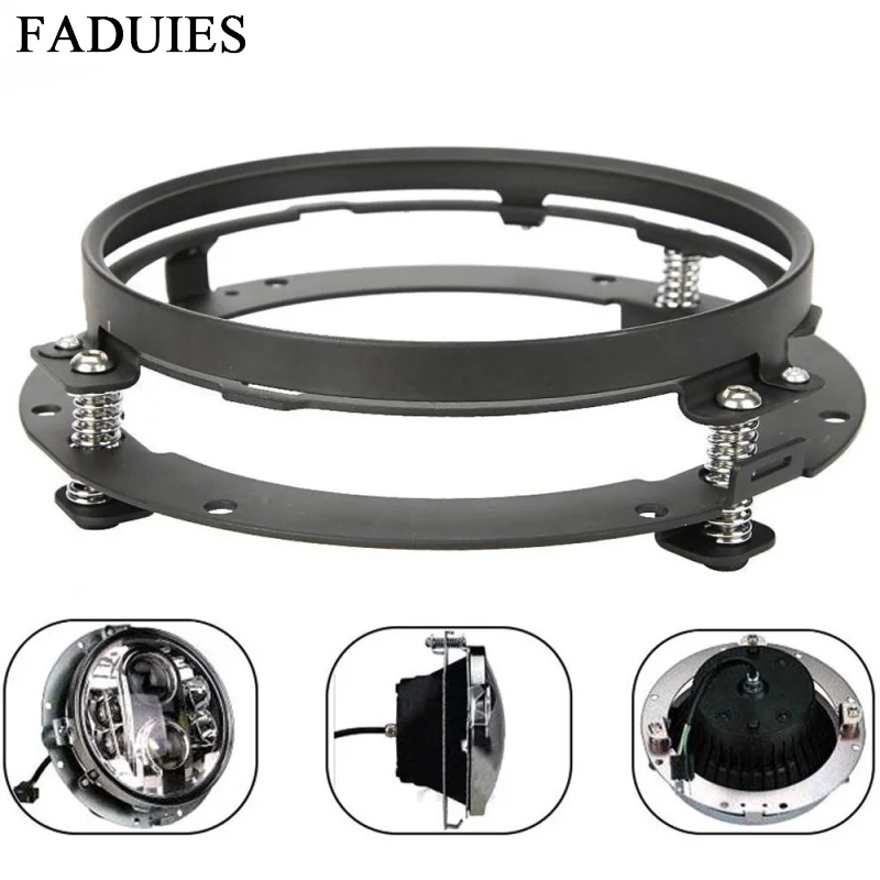 FADUIES 7 дюймов круглые светодиодные фары Монтажный кронштейн кольцо для Jeep Wrangler JK