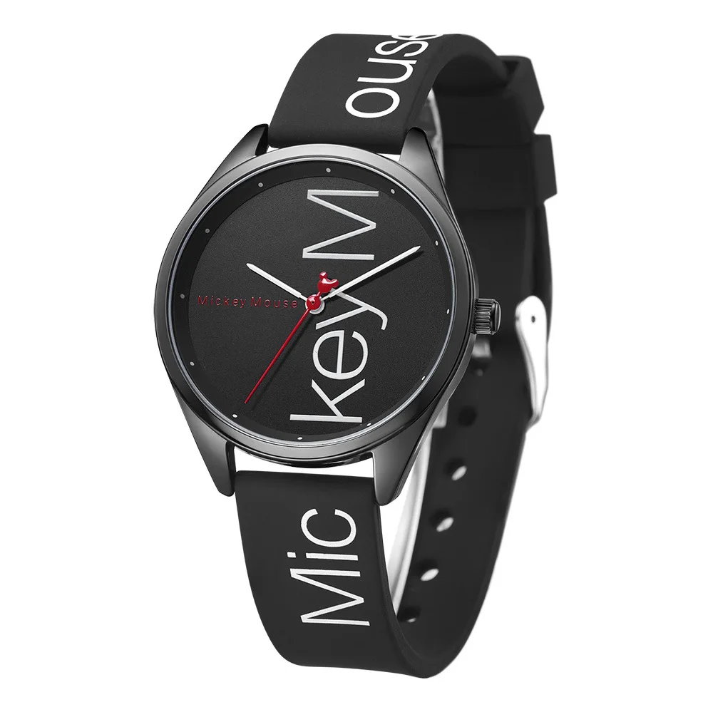 Бренд Disney Микки Маус женские часы кварцевые кожаные модные водонепроницаемые