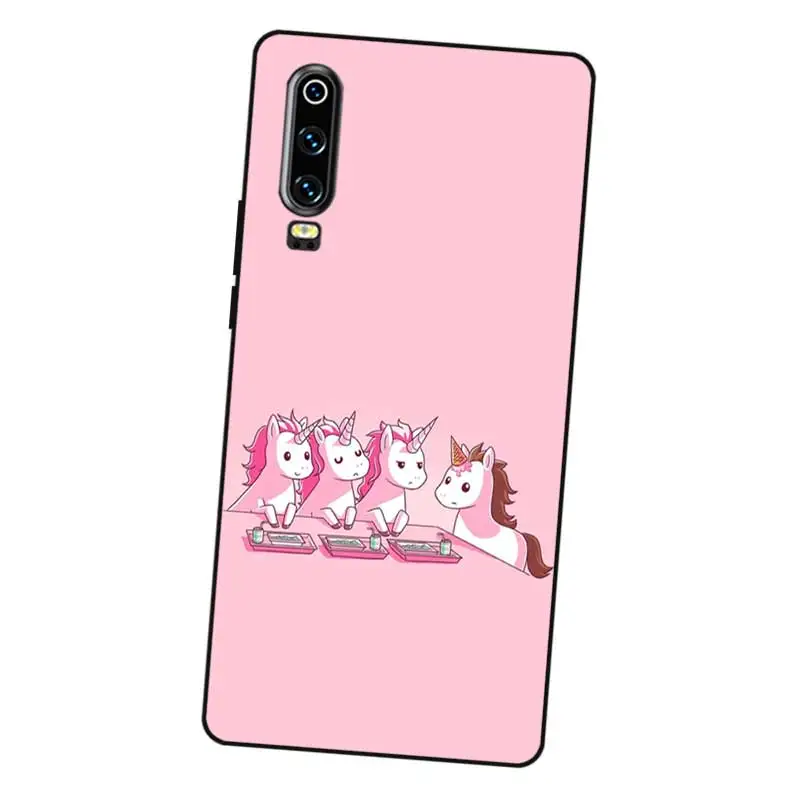 Простой Черный силиконовый чехол N391 для Huawei P8 P9 P10 P20 P30 Lite Pro P Smart Plus 2017 2019 |