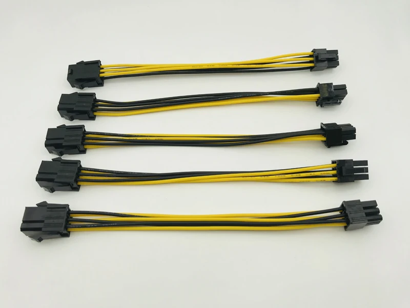 5 шт. PCI Express PCIe 6Pin 6 Pin удлинитель питания разъем папа мама видеокарта кабель 20