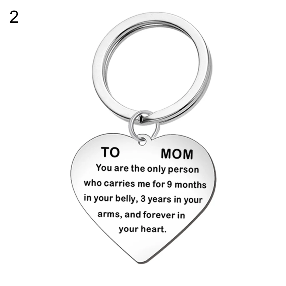 English Letter To Mom Necklace Love Heart Pendant Chain Keychain Key Gift new | Украшения и аксессуары