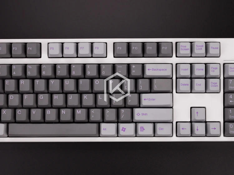Taihao pbt, двойные брелки для самостоятельной сборки, игровая механическая клавиатура, цвет: черный, оранжевый, голубой, Радужный светильник, серый