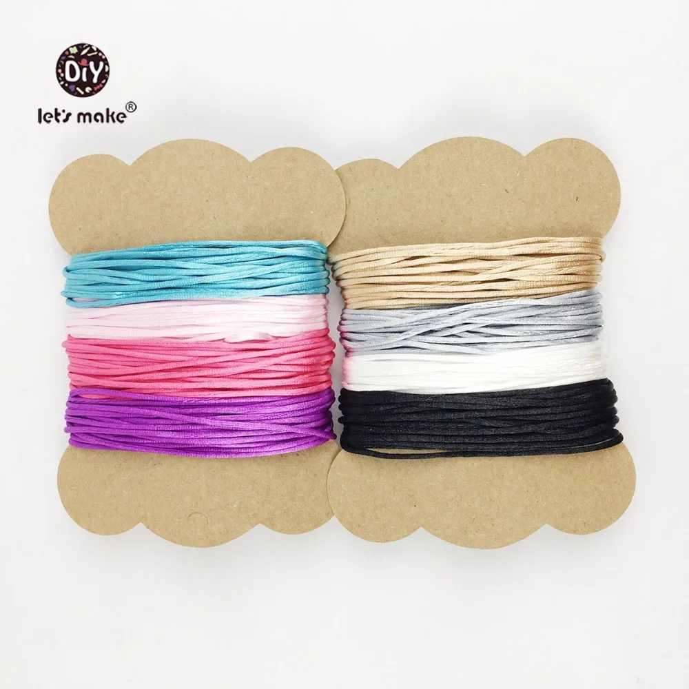 

Let's Make Satin Nylon Cord Perfect For Teething Or Sensory Necklaces 80m 4pc/8color Supplies & Tools Silicone Teething Necklace