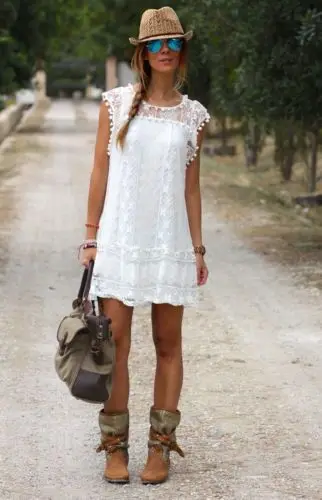 Women Summer Lace Dress Sleeveless Casual Beach Mini Party | Женская одежда
