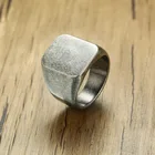 Новинка мужское кольцо из нержавеющей стали в стиле ретро серое простое кольцо с вывеской в античном стиле серебряного цвета