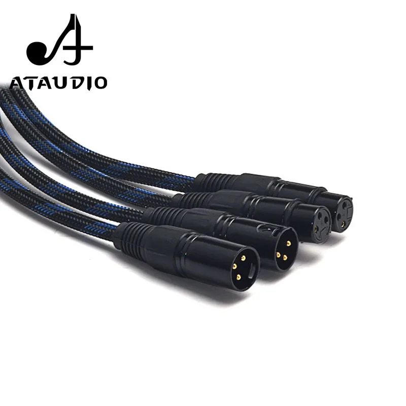 Кабель ATAUDIO Hi Fi XLR высококачественный 4N OFC 3 Pin 2 кабель типа Папа мама