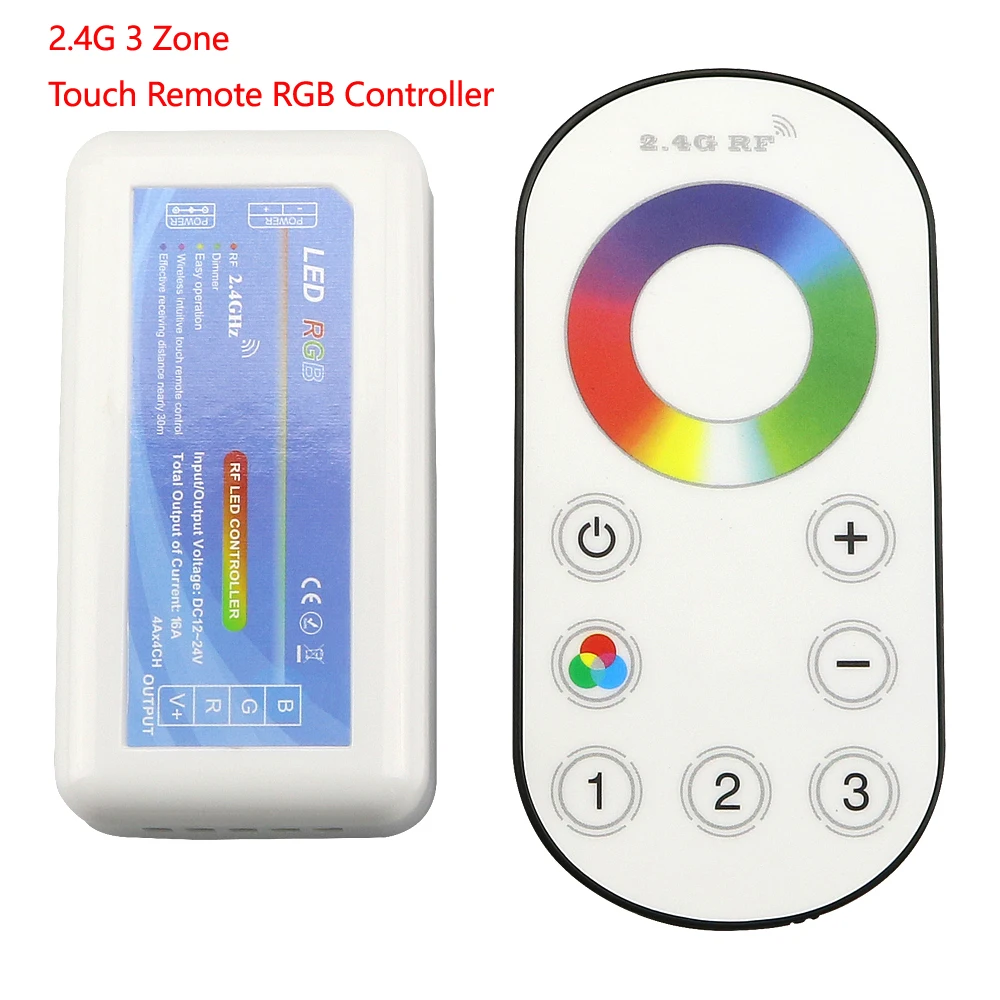 2.4G LED RGB / RGBW Controller DC12-24V Touch Screen RF Remote Control for Strip | Лампы и освещение