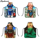 3D забавные сексуальные мужские фартуки для барбекю, фартуки для готоввечерние оптовая продажа, цифровой нагрудники с рисунком для женщин Avental CWQ028