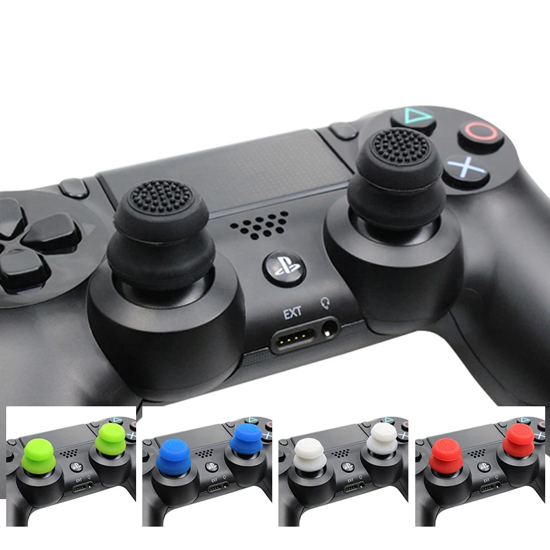 2 шт силиконовый джойстик Grip Кепки для PS 4 аналоговый Защитная крышка чехол PS4 Pro Slim