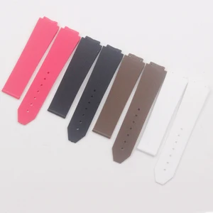 Ремешок резиновый женский для HUBLOT Hengbao, водонепроницаемый силиконовый разноцветный выпуклый браслет для наручных часов 15*21 мм