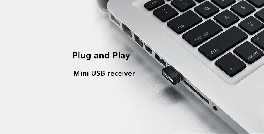 Rapoo офисная Беспроводная оптическая мышь тонкая мышь 1000 dpi для Mac, ПК, ноутбука, компьютера геймера