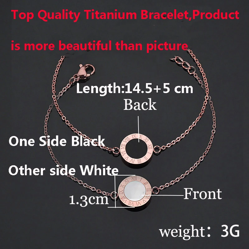 ELSEMODE, титановая сталь, черный и белый корпус, римские браслеты и браслеты для женщин, ювелирные изделия, серебро, розовое золото, очаровательный браслет для женщин