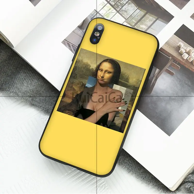 Чехол для телефона Ruicaica Great art aestic van Gogh Mona Lisa из ТПУ черного цвета iPhone 8 7 6 6S Plus 5 5S SE XR
