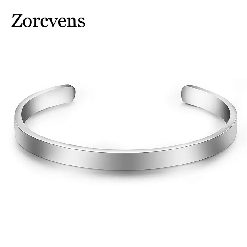 Серебряный Браслет-манжета zorcins для мужчин и женщин качественные ювелирные
