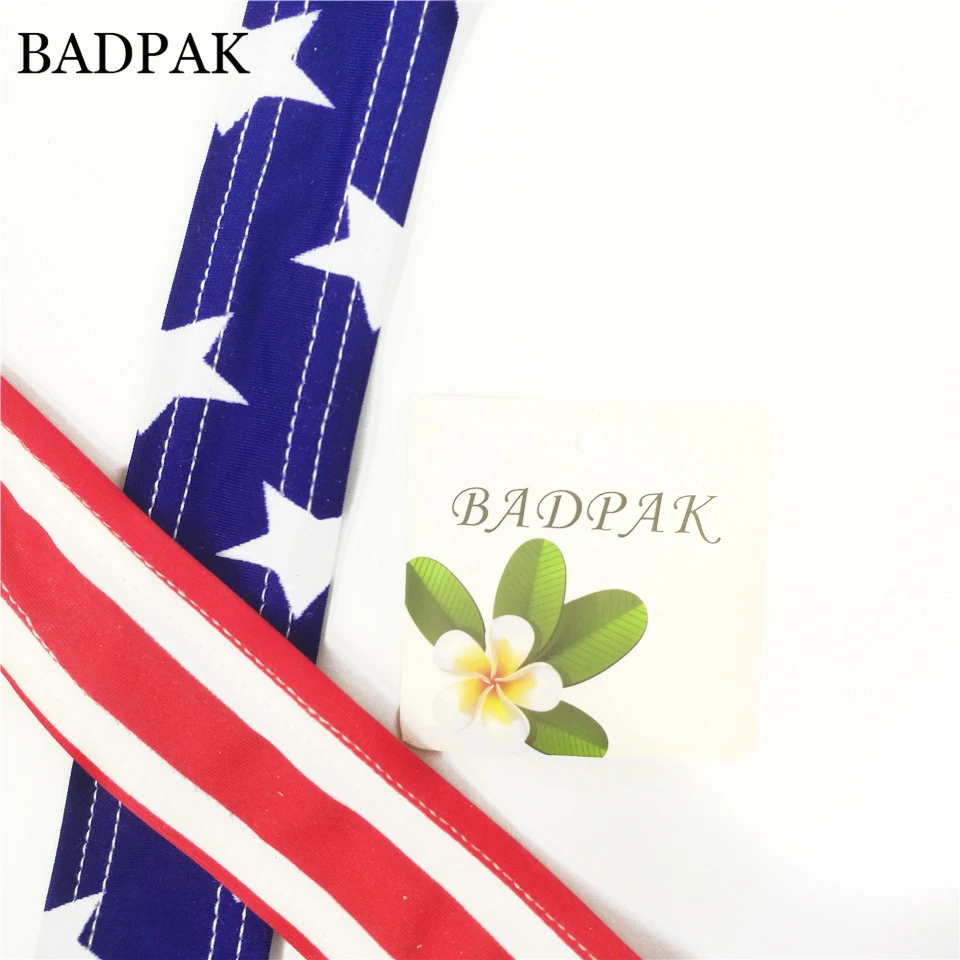 Badpak флаг США купальник лоскутное ванный Комплект женский Купальники для малышек